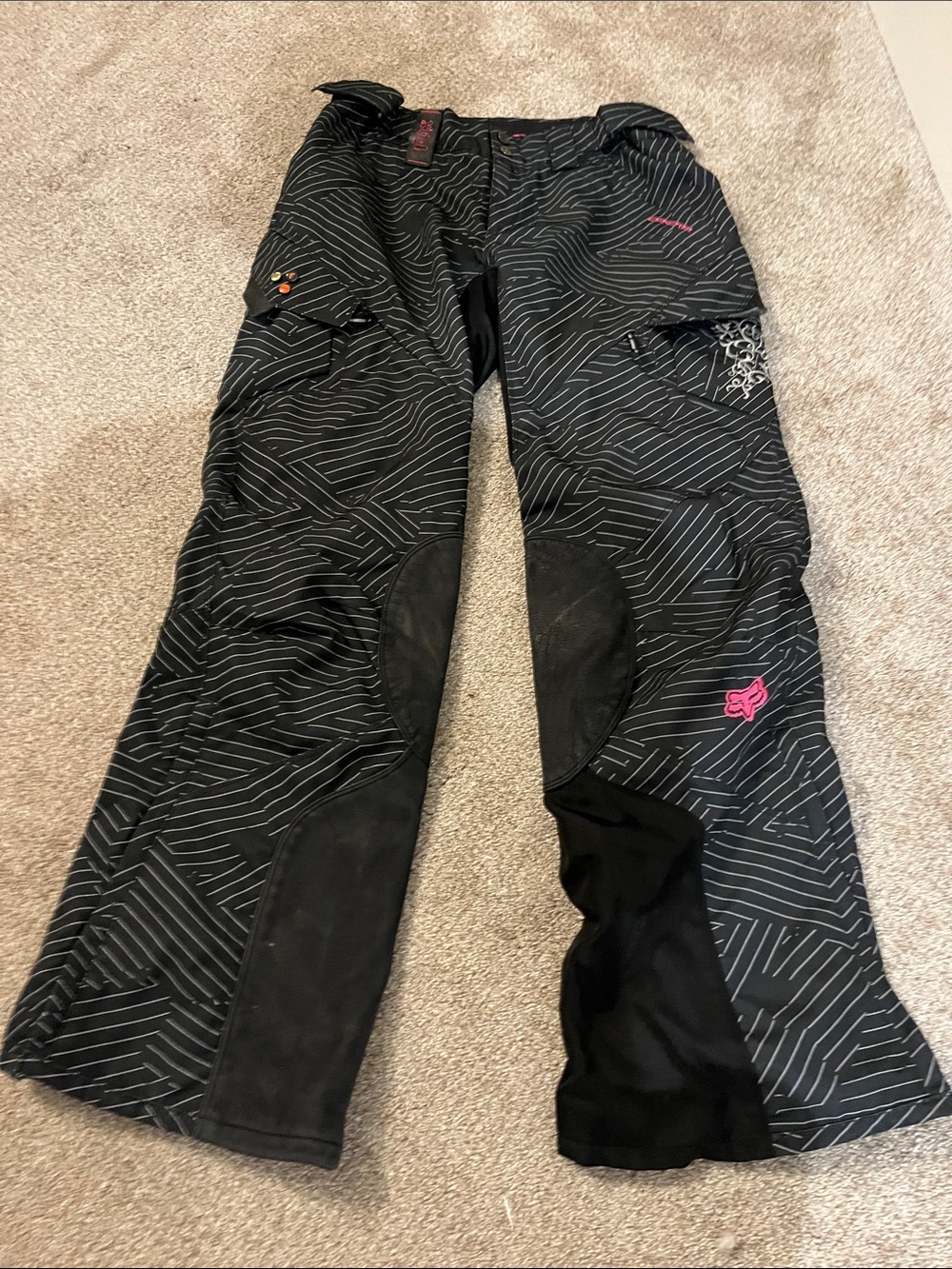 Fox Black Pants with Pink Accents
